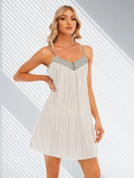 Casual Sleeveless Cami Dress Mini Summer Women V-neck