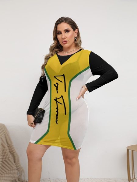 Top Form Mesh Mini See Through Dress Bodycon Women Plus Size