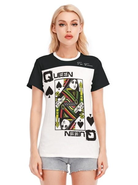 Women Queen T-Shirt Round Neck Streetwear Top