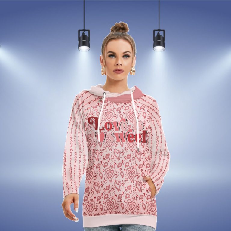 Love Sweet Women Hoodie Street Wear With Double Hood