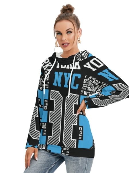 NYC Women Sweatshirt Hoodie York Double Hood