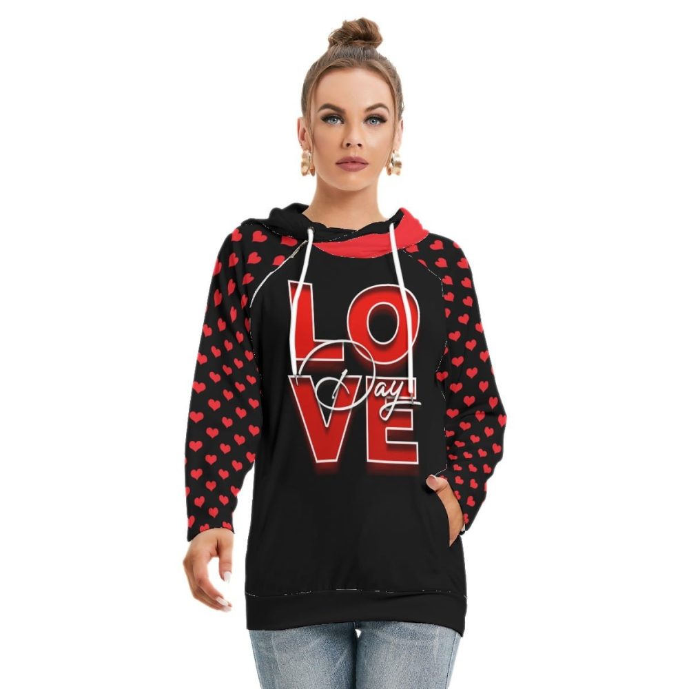 Love Day Sweatshirt Hoodie Women Sweater Double Hood