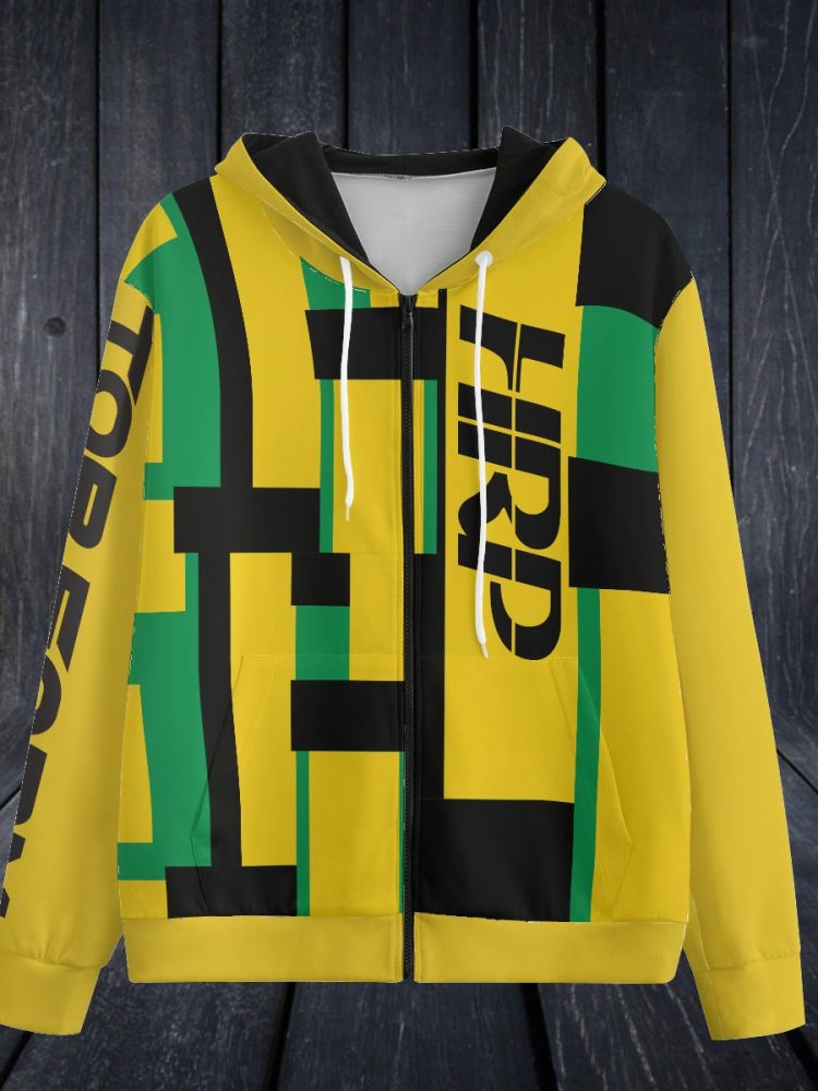 HRP Jamaican We Seh Hoodie Zip Up With Pocket Interlock