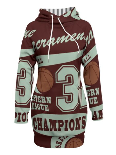 Pullover Hoodie Basketball Champions Women Raglan Sleeve