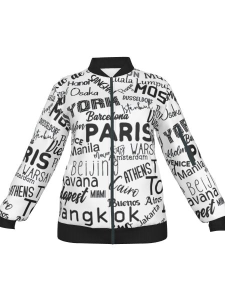 Paris Outerwear Women Jacket Street Life Coat Print