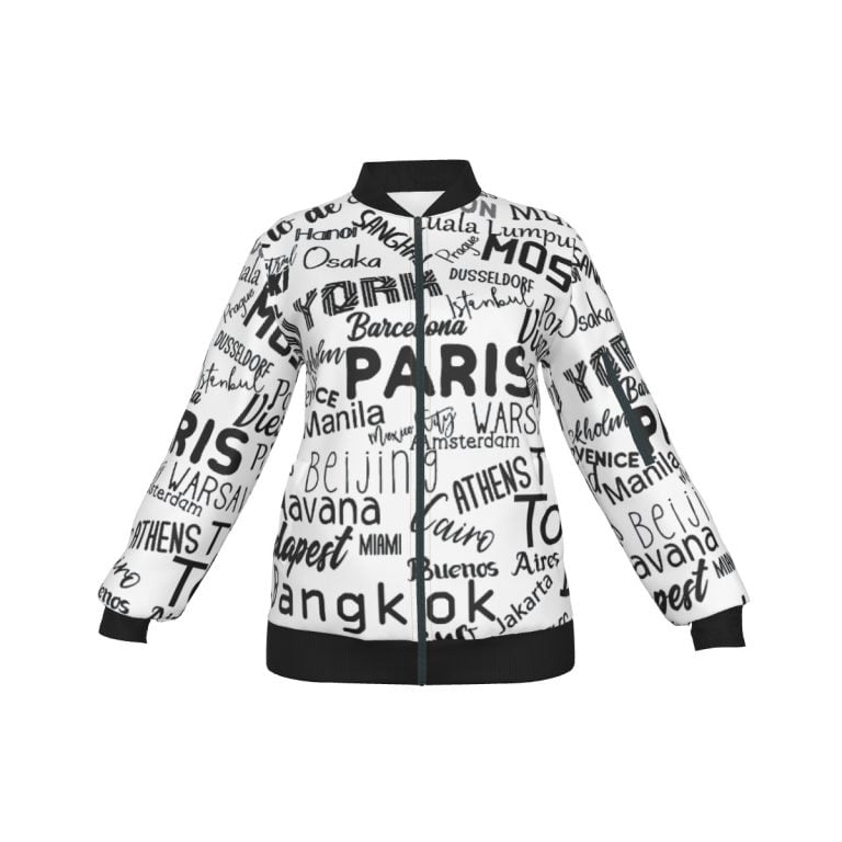Paris Outerwear Women Jacket Street Life Coat Print