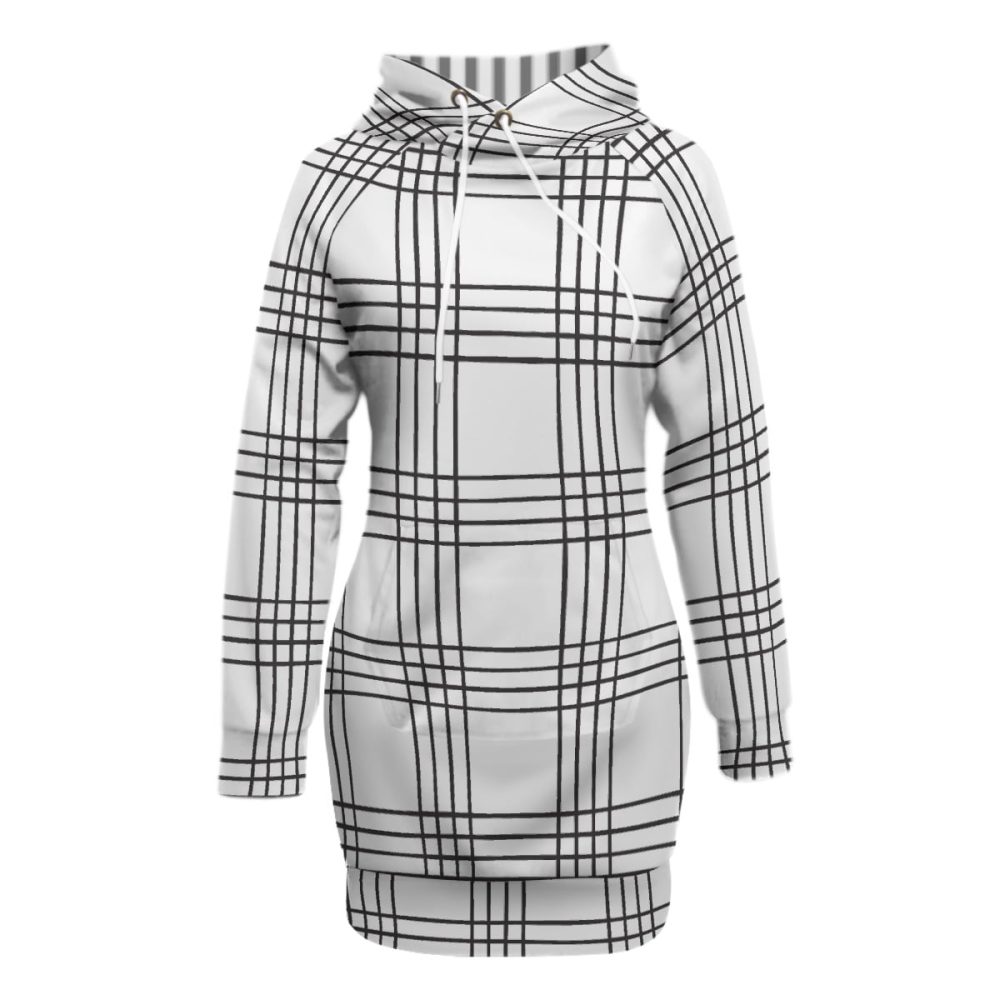 Keep Warm Pullover Hoodie Dress Women Street Outerwear Long Sleeve