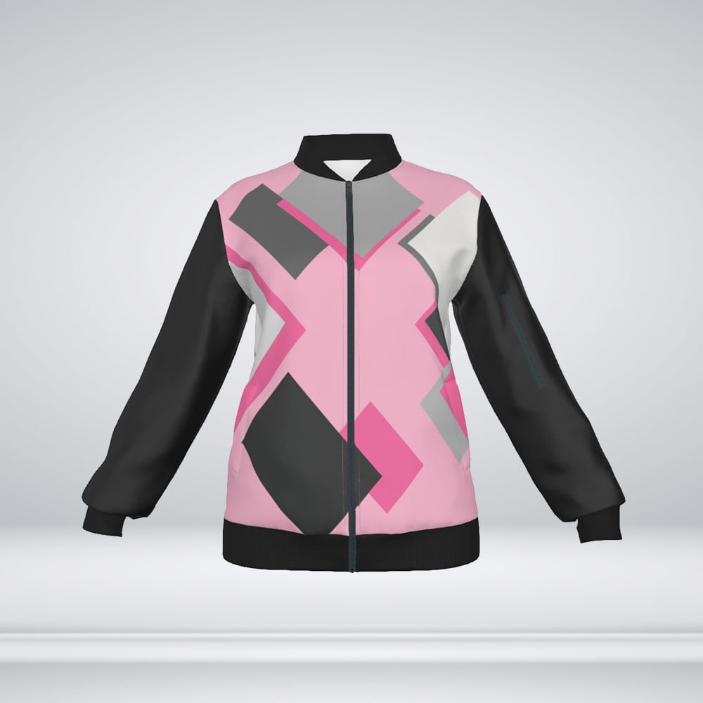 Pink Square Women Jacket Forever Fashion Wear