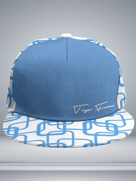 Snapback Baby Blue Hat Sporty Cap With Flat Brim