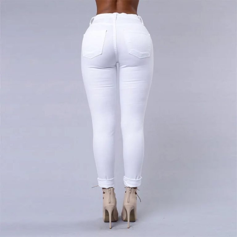 Elastic-Trousers-Pencil-Pants-Ripped-Denim-Skinny-Jeans-5