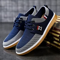 Canvas Men Shoes Lightweight Sports Casual Mesh Breathable