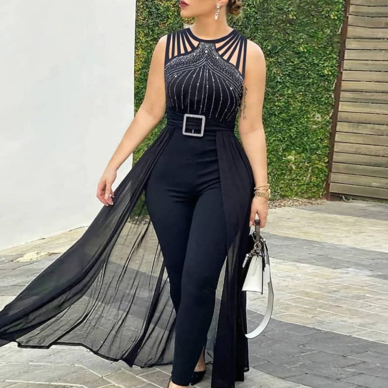 Rhinestone-Jumpsuit-with-Belt-Women-Sexy-Round-Neck-Sheer-Mesh-2