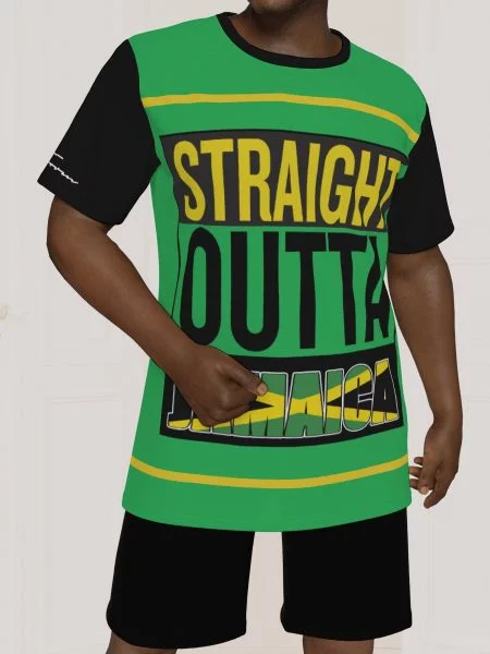 Straight Outta Jamaiaca T-Shirt Men Birdseye