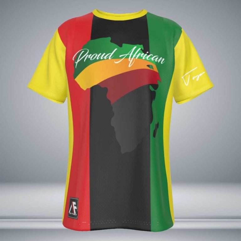 African Heritage Men T-Shirt Proudly Showcasing Amazing Birdseye