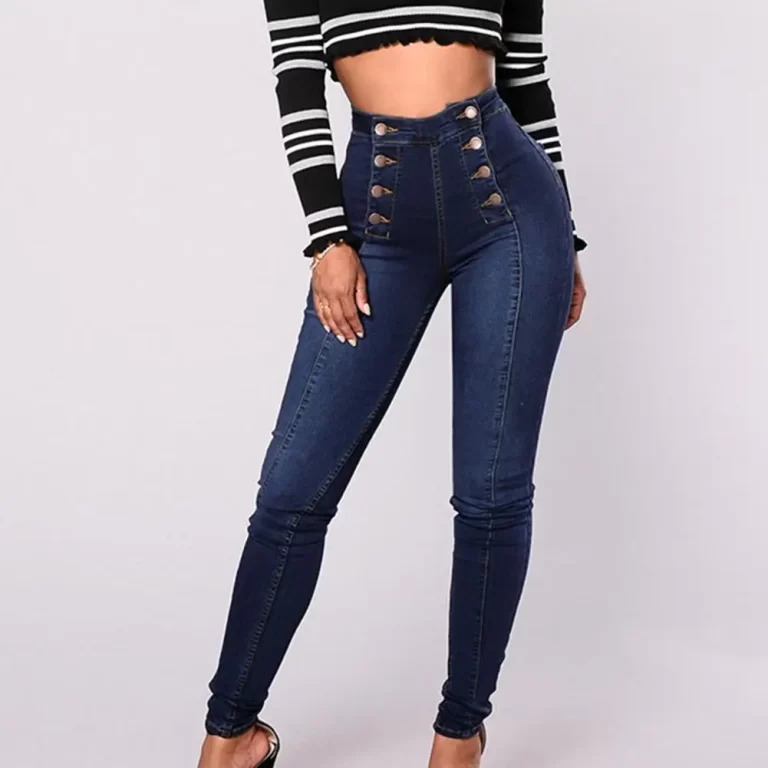 Vintage-Skinny-double-breasted-High-Waist-Pencil-Jeans-Women-Slim-Fit-Stretch-Denim-Pants-Full-Length
