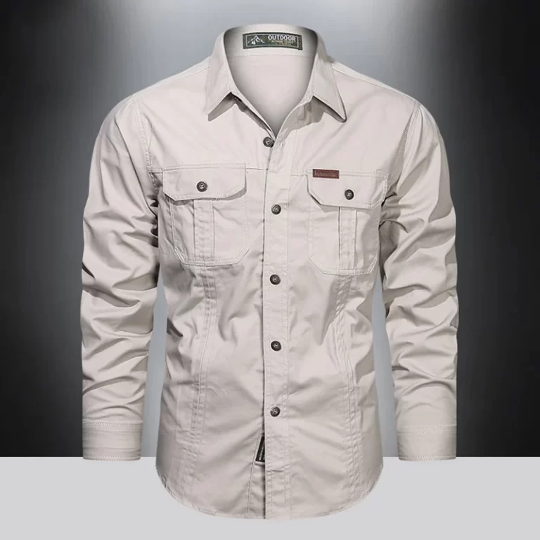 2023-Cargo-Shirt-Men-Long-Sleeve-Casual-Cotton-Shirts-High-Quality-Camisa-Militar-Overshirt-Brand-Clothing-2