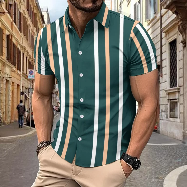 2023-new-summer-men-s-casual-vertical-striped-lapel-shirt-Men-s-slim-fashion-high-quality-3