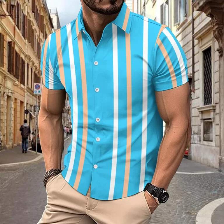2023-new-summer-men-s-casual-vertical-striped-lapel-shirt-Men-s-slim-fashion-high-quality-4