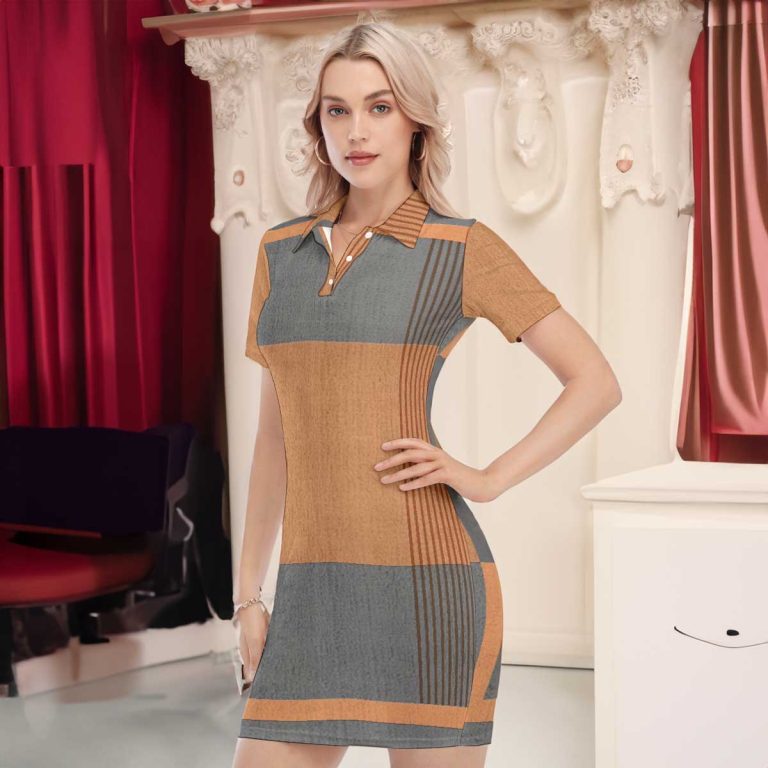 Confidently-Polo-Collar-Mini-Dress-For-Women-of-Stylish-Elegance-1