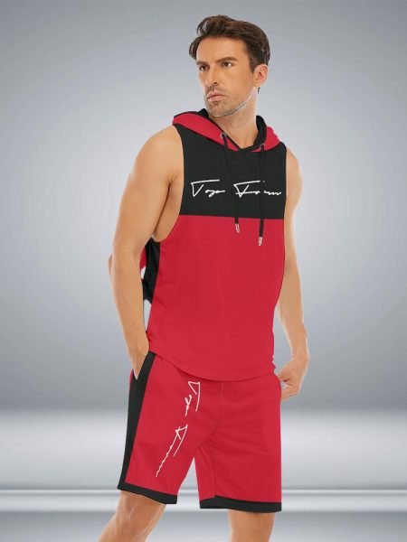 Friendly Sleeveless Men Outfit Formal Wear Vest And Shorts Set