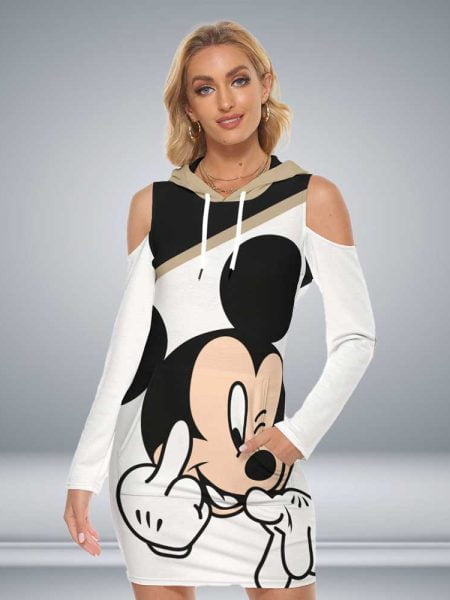 Stylish Mickey Mini Dress Flatters Feminine Curves Effortlessly