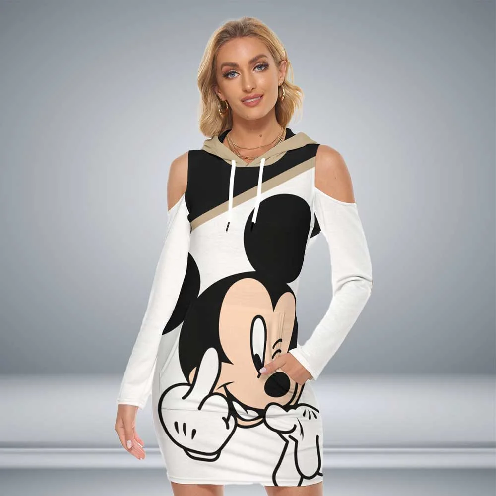 Stylish Mickey Mini Dress Flatters Feminine Curves Effortlessly