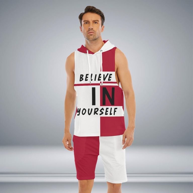 Suave Men Outift Set Sleeveless Shirts Vest And Shorts