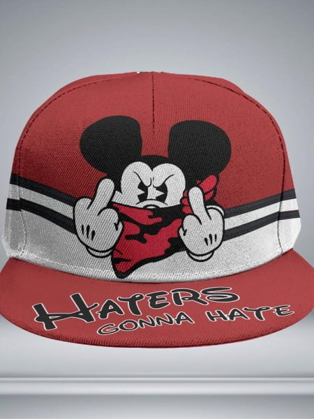 Mickey Haters Baseball Cap With Amazing Flat Brim