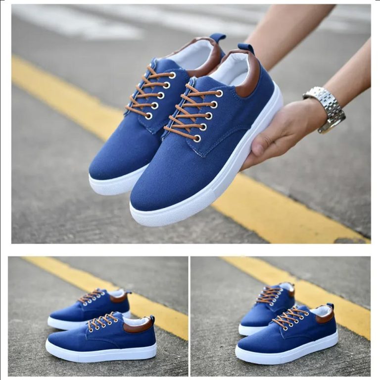 Canvas-Sneakers-Flats-Men-Shoes-Lace-up-Loafers-Fashion-5