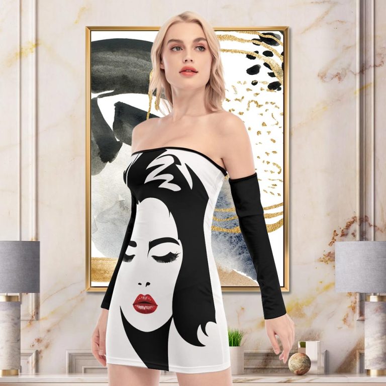 Bodycon-Mini-Dress-Unique-Face-Design-3