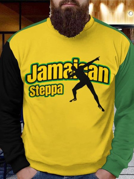 Round Neck Sweatshirt Men's Jamaican Steppa