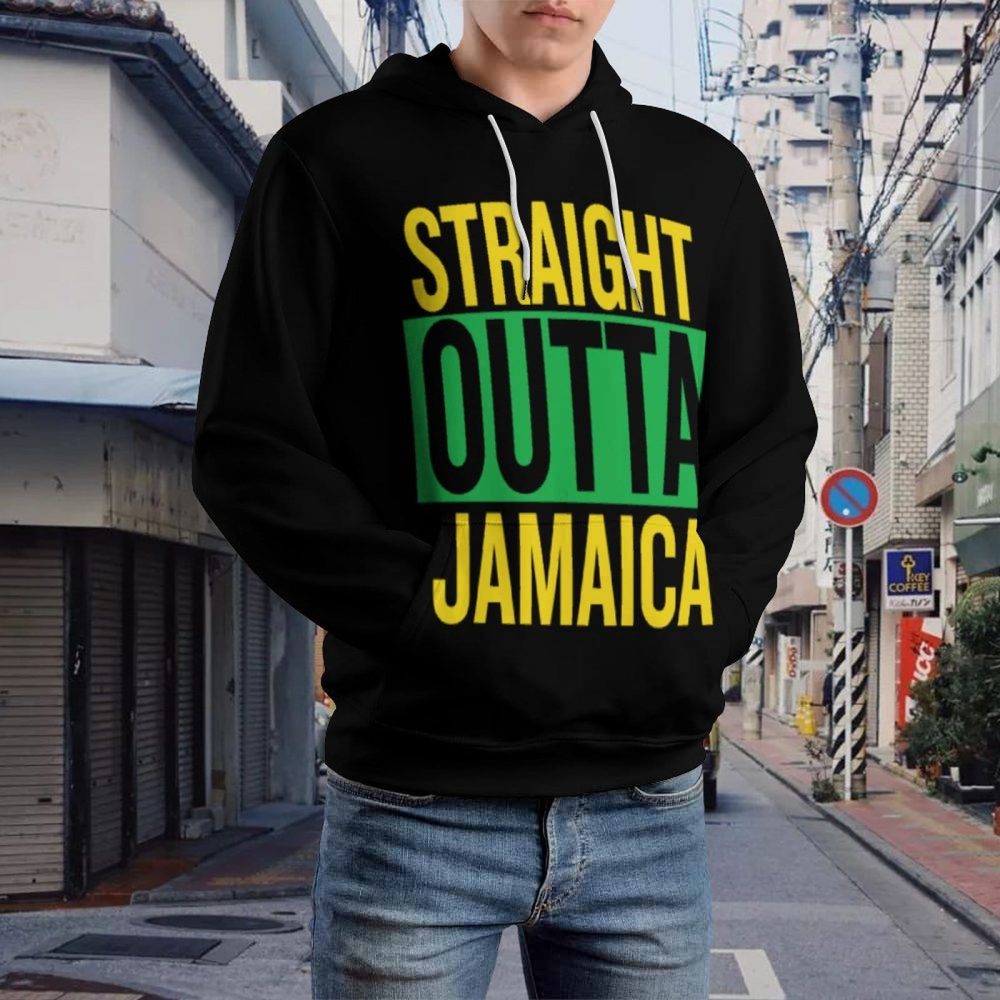 Double-layer Hoodie & Sweat Pants Straight Outta Jamaica Outfit