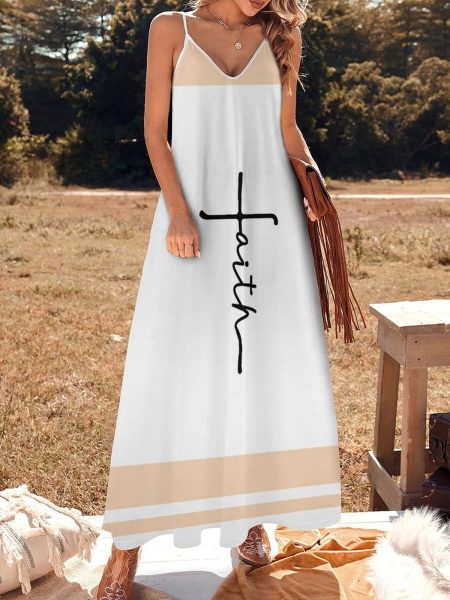 Ankle-length maxi dress Summer Wear Slip Dress BDQ