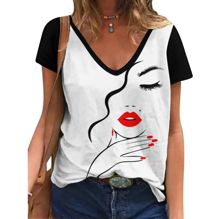 Queen-Face-T-Shirts-Short-Sleeve-Women-3