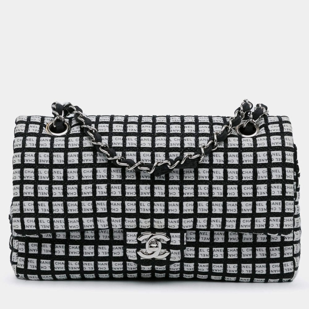 Chanel Multicolor Tweed Medium Classic Ribbon Flap Bag