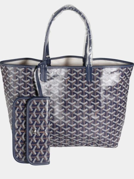 Goyard Navy Goyardine Canvas Saint Louis PM bag