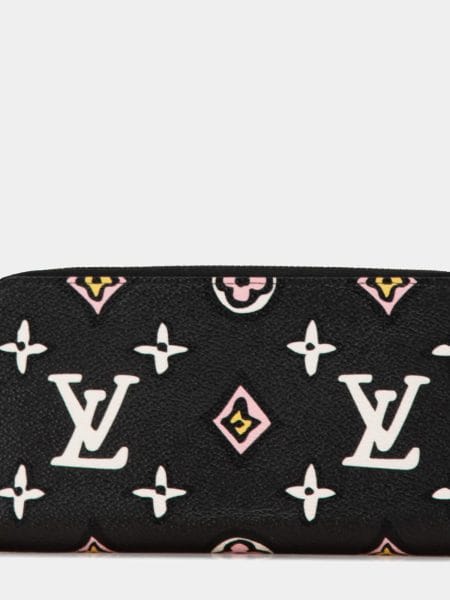 Louis Vuitton Black Monogram Giant Canvas Wild At Heart Zippy Wallet