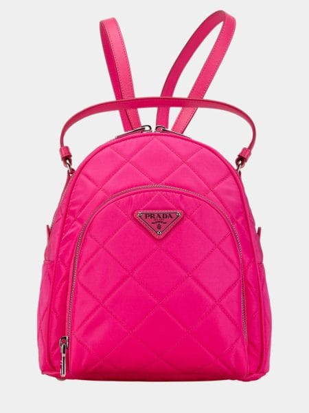 Prada Pink Tessuto Impuntu Backpack