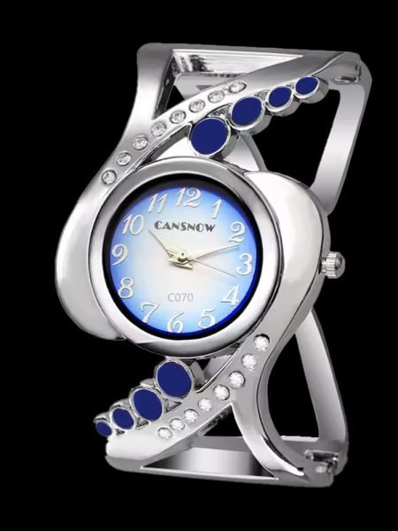 New Women Luxury Watch Elegant Stainless Steel Bracelet - Blue