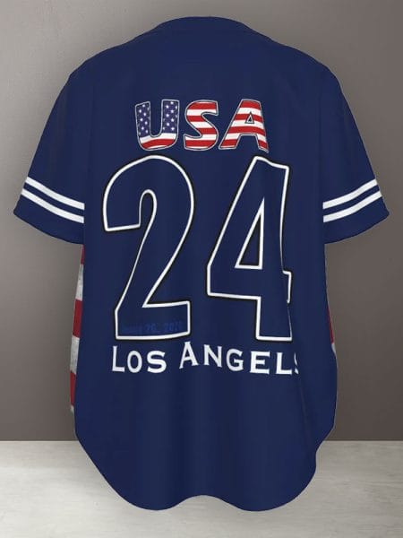 USA Men Baseball Jersey Textured Game Day Home Run Look