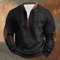 Winter Sweater Standing Collar Men Trendy Oversize Sweatshirts