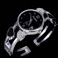 Steel Bracelet Women Watch Bangle Lover Heart Shape