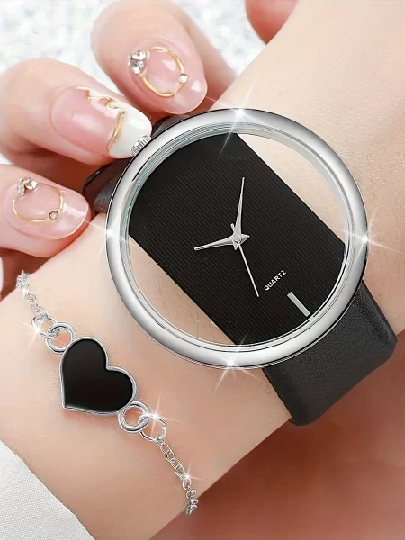 Women's Watch 2PCS/Set Quartz Hollow Out Fashion