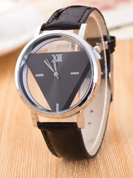 Trendy Triangle Quartz Women Wristwatch Female Simple Casual Design INS Women Watch Personalized Double-sided Hollow Clock Gifts