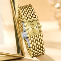 Elegant Fashion Women Luxury Top Brand Square Bracelet Quartz