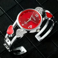 Steel Bracelet Women Watch Bangle Lover Heart Shape