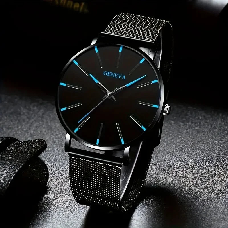 Men Bracelet Watch Set Fashionable And Simple Quartz Watch