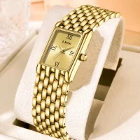 Elegant Fashion Women Luxury Top Brand Square Bracelet Quartz