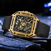 Square Luxury Women Watch Quartz Silicone Bracelet