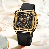 Square Luxury Women Watch Quartz Silicone Bracelet